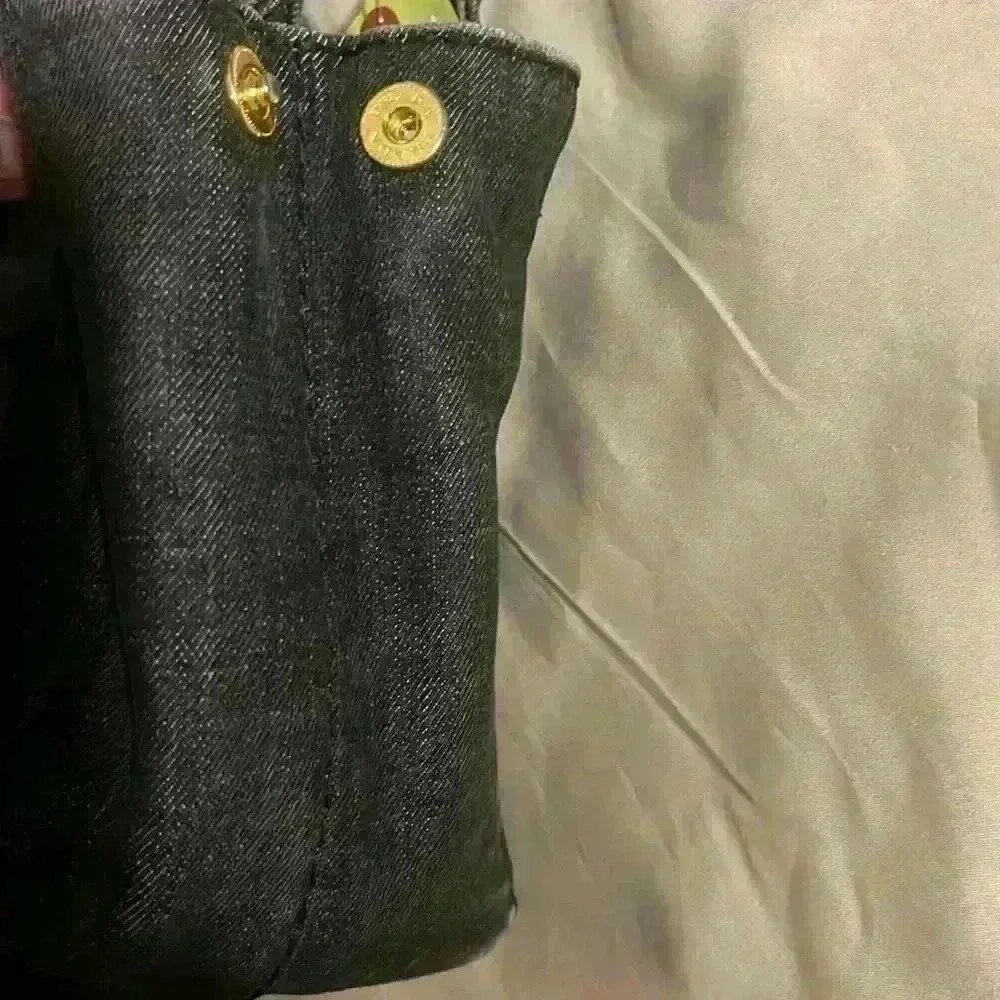 Prada Canapa Denim Tote w/Strap and Authenticity Card
